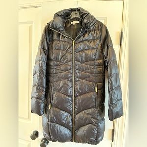 Black Long Puffer Style Coat